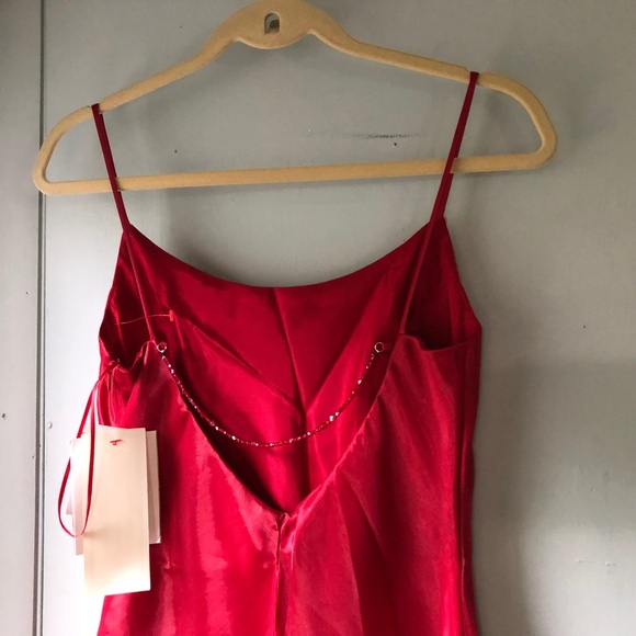 Jessica McClintock Gunne Sax Red Dress 2000 NEW - Picture 3 of 8